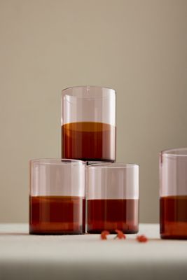 Verres bicolores FAZEEK, lot de 4