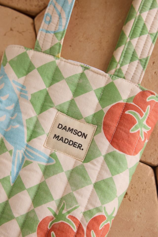 Damson Madder Quilted Cotton Wine Bag #1