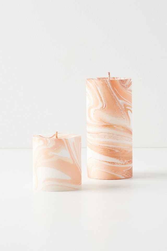Marbled Pillar Candle #1