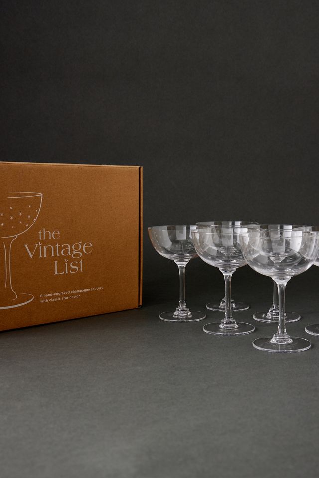 Ensemble de 6 Soucoupes à Champagne The Vintage List #2