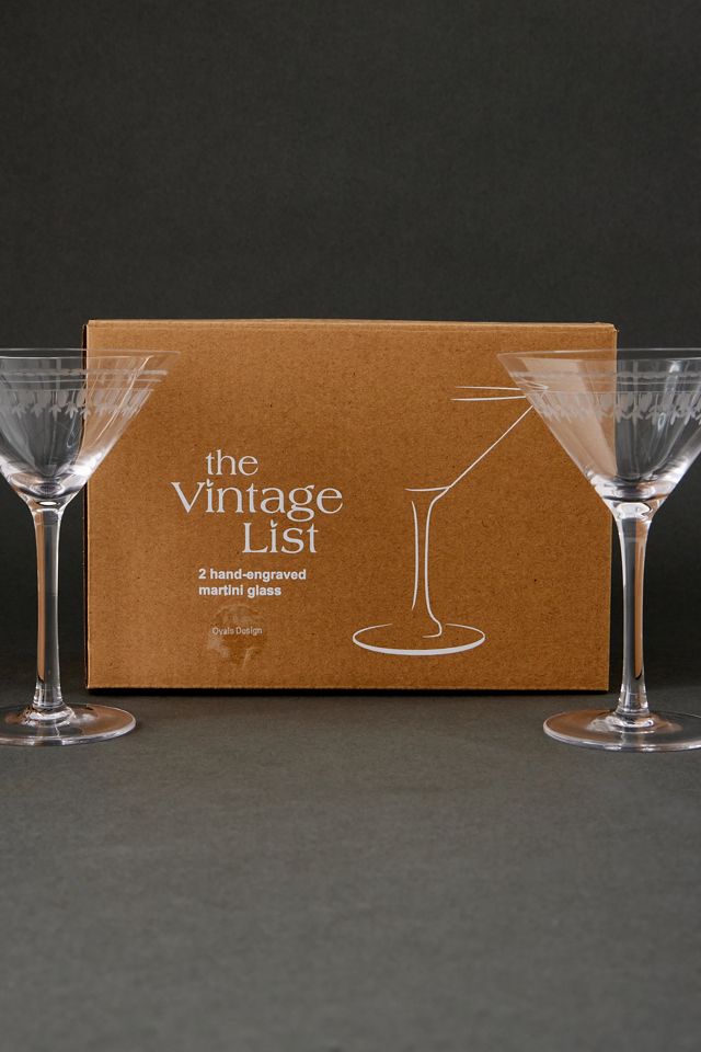 Set of 2 The Vintage List Martini Glasses #3