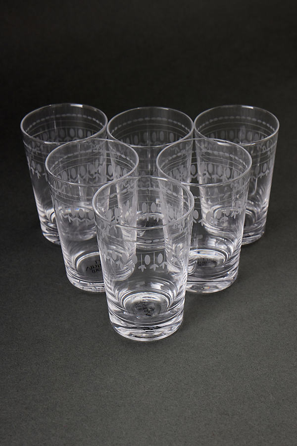The Vintage List Tumbler Glasses, Set of 6