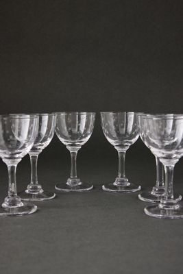 La Lista Vintage Copas de Licor de Cristal con Tallo, Juego de 6