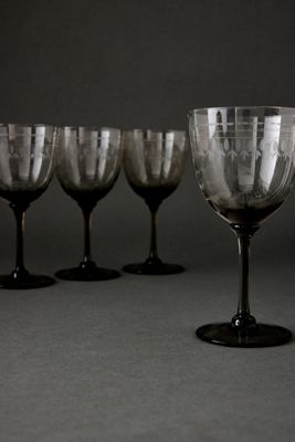 Copas de Vino Tintadas Vintage, Juego de 4