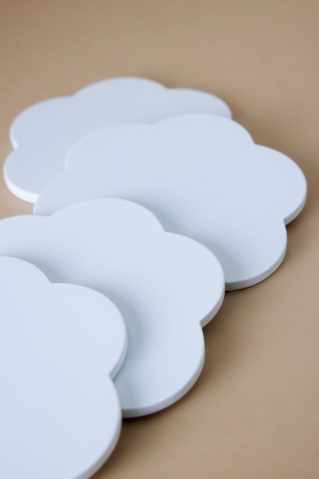 Addison Ross White Scallop Coasters, Set of 4 #1