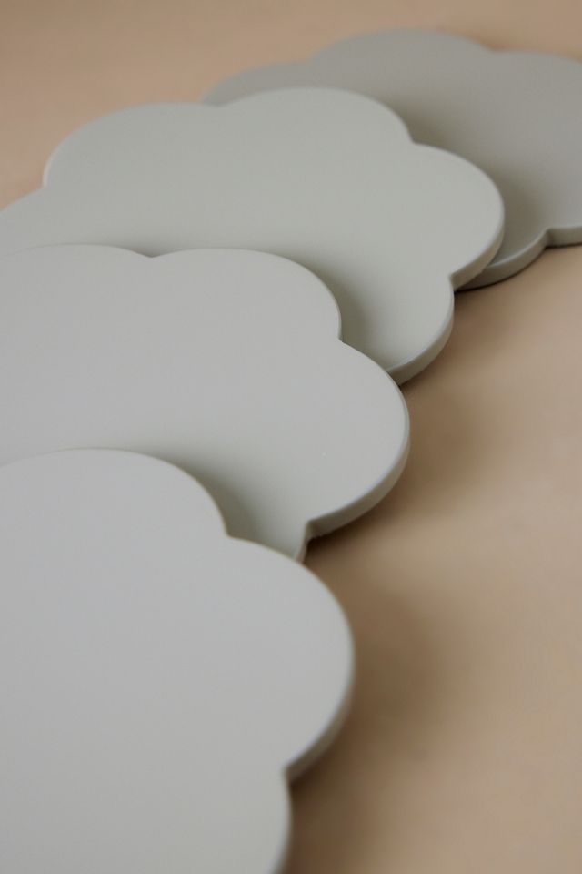 Addison Ross White Scallop Coasters, Set of 4 #1