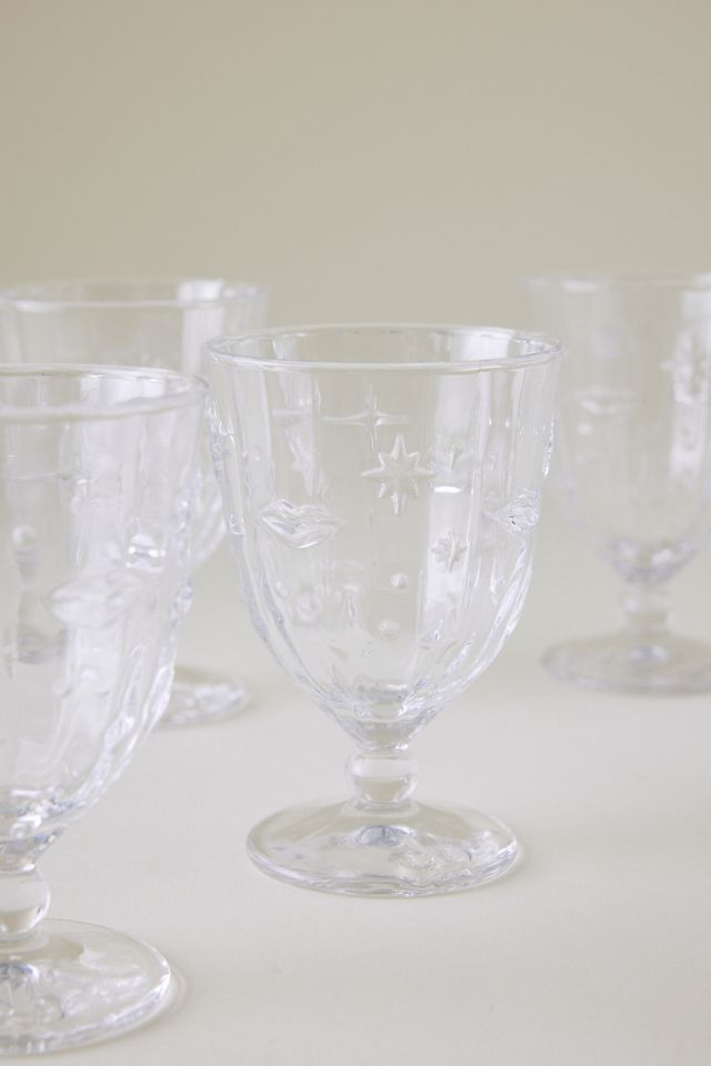 Eleanor Bowmer Lips & Stars Wine Glasses, Set of 4 #1