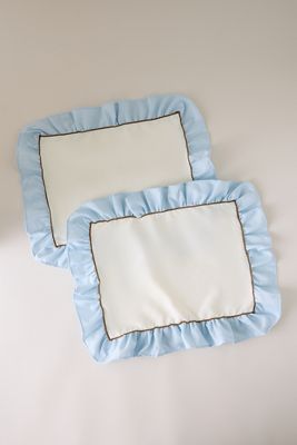 Kulu Club Ruffle Cotton-Linen Placemats, Set of 2