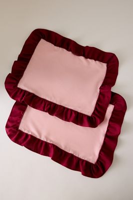 Tovagliette in Cotone-Lino con Volant Kulu Club, Set da 2