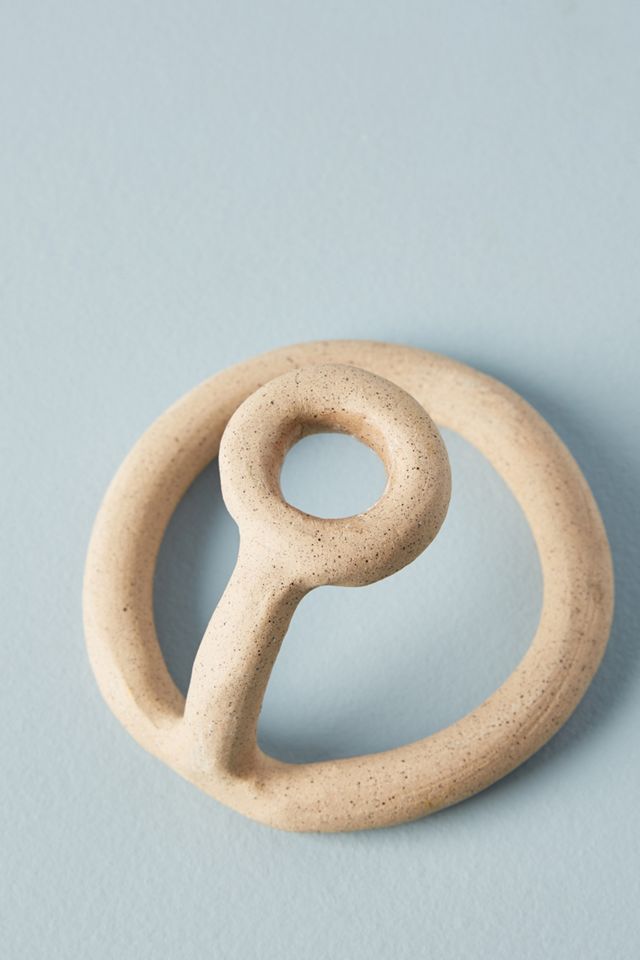 Wrapped Stoneware Taper Holder #1