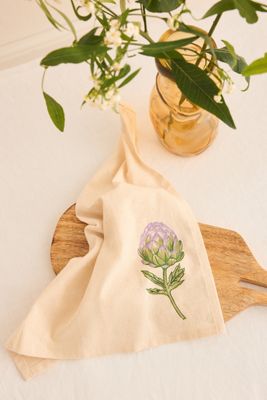 Embroidered Vegetable Garden Napkin
