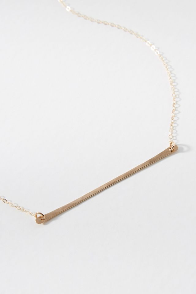 Hammered Bar Necklace #1