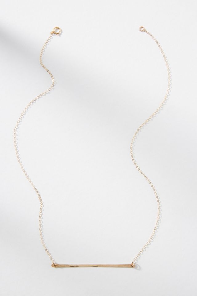 Hammered Bar Necklace