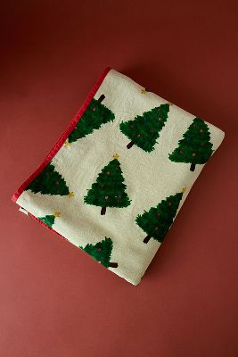 Anna + Nina Christmas Forest Tablecloth In Multi