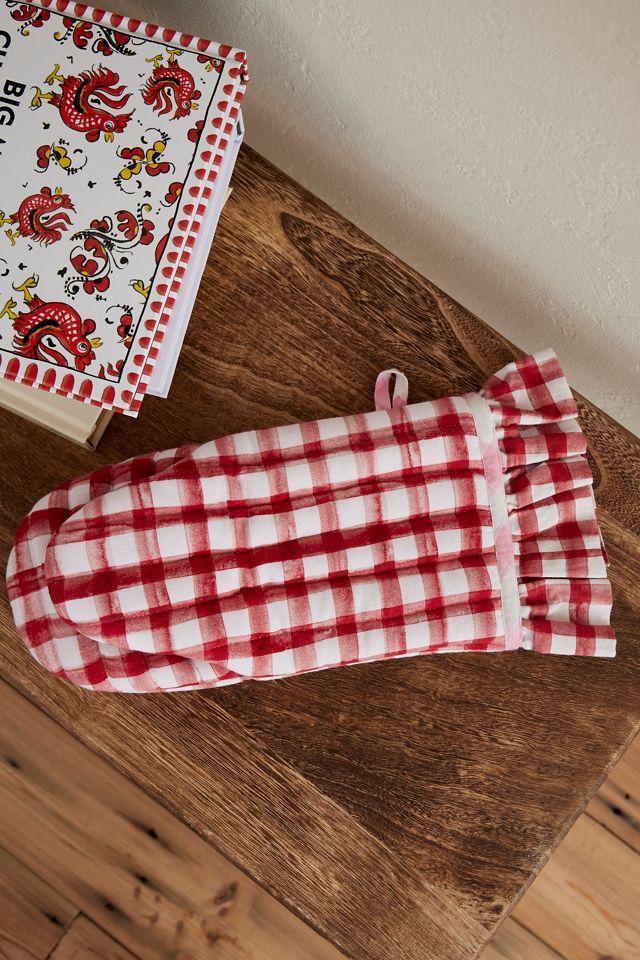 Damson Madder Gingham Print Oven Mitt #1