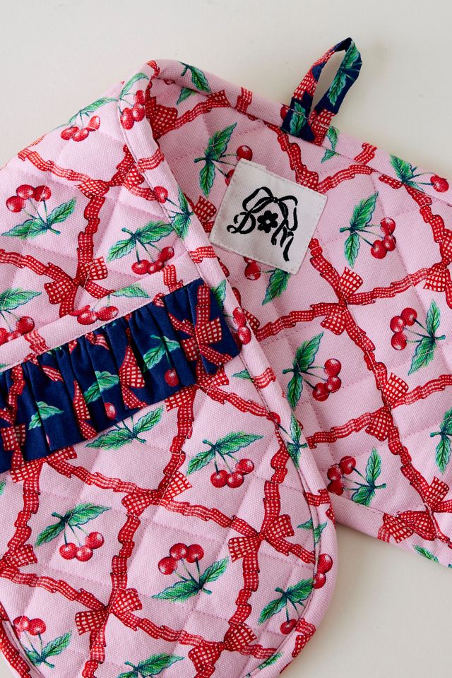 Guante de Horno Doble Damson Madder Rosa Cereza #1