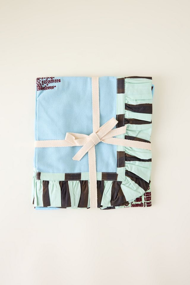 Napperons brodés à volants Damson Madder, lot de 2 #2