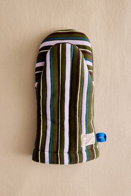 Damson Madder Single Stripe Cotton Oven Glove
