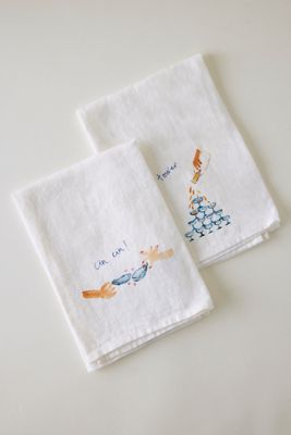Servilletas de Lino Dinette, Juego de 2