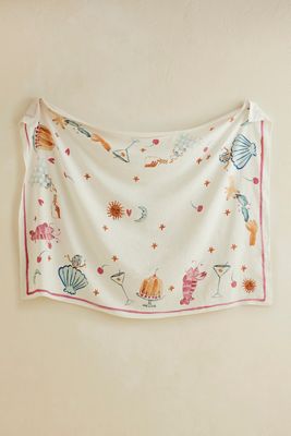 Tovaglia in lino illustrata Dinette