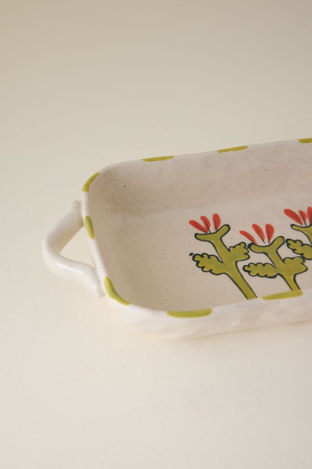 Hand-Painted Stoneware Baking Dish #2