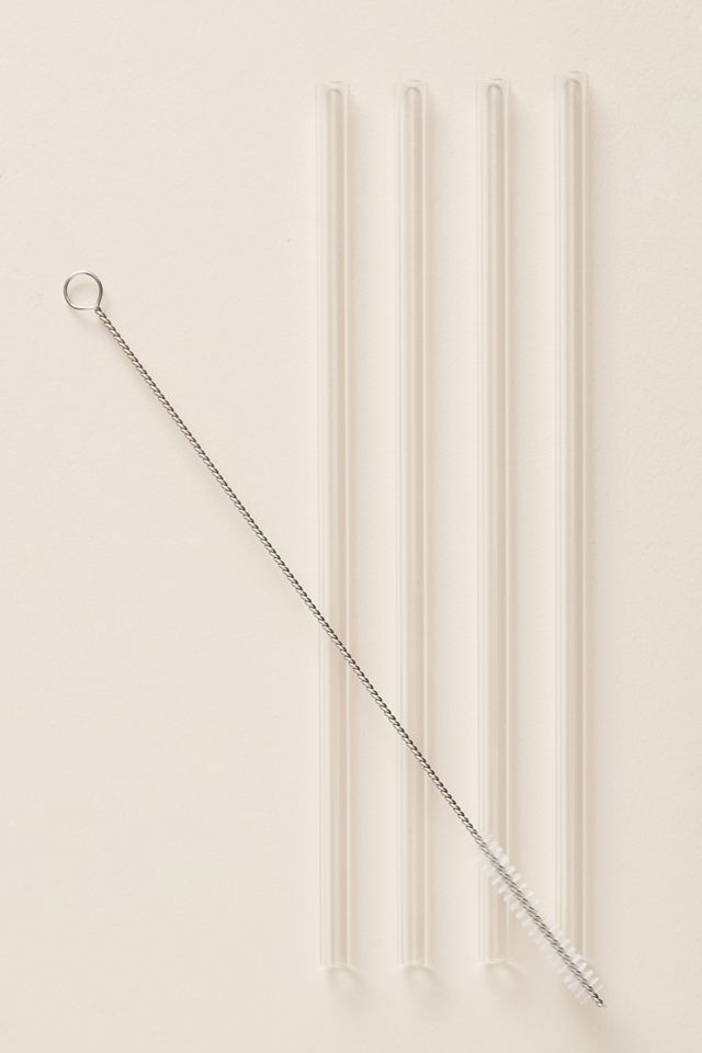 Glass Juice Straws, Set of 4 #1
