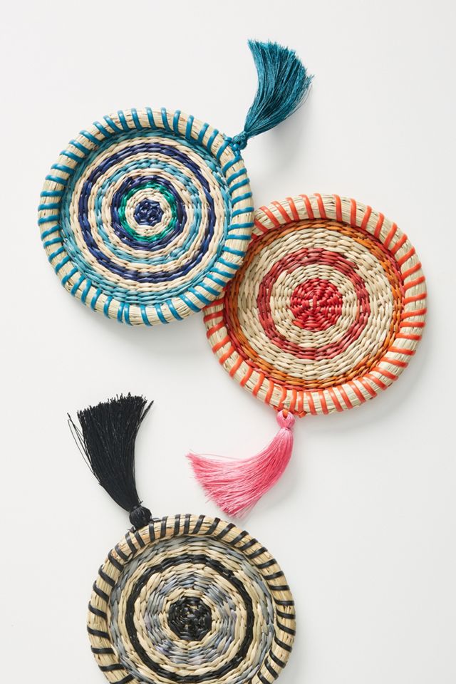 Rosa Woven Coasters, Set of 4 #1