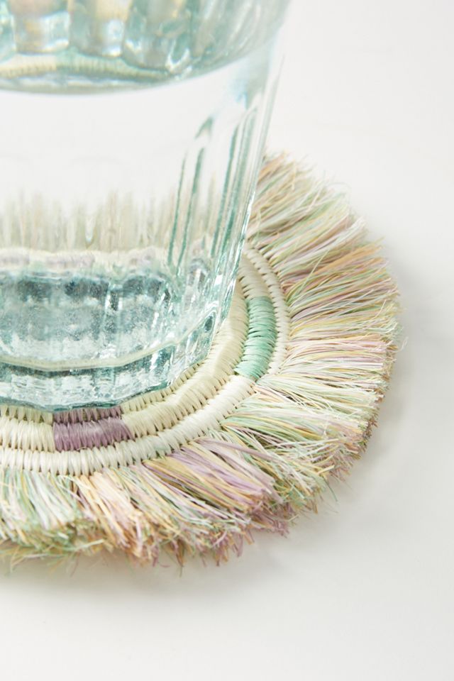 Fringed Spiral Coasters, Set of 4 #1