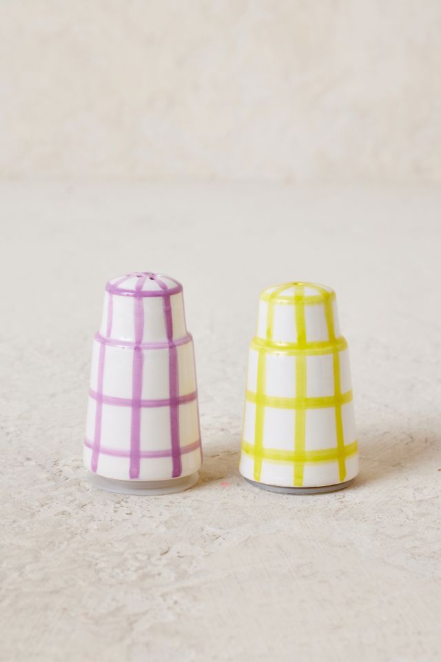 Colorful salt and clearance pepper shakers