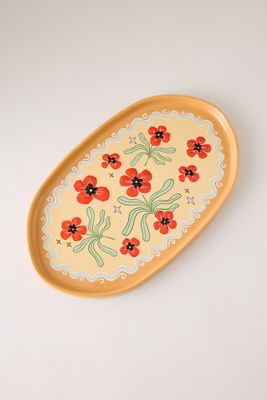 All the Luck in the World Pansy Serving Platter