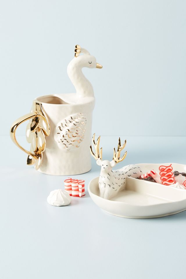 Fauna Fete Peacock Pitcher | Anthropologie