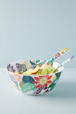 Tropical Melamine Serving Bowl