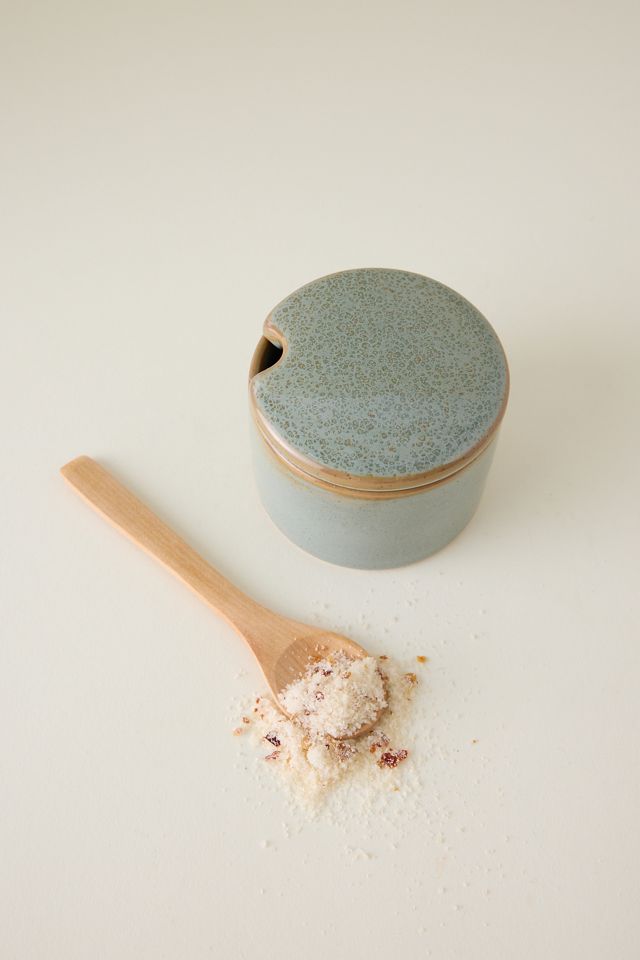 Pixie Stoneware Jar with Lid & Spoon #4