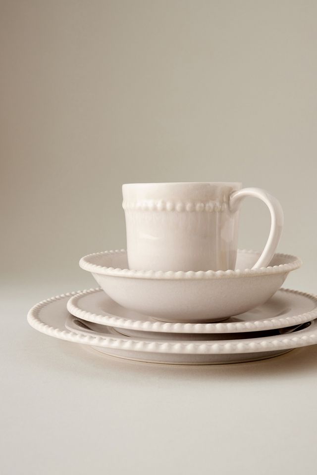 Set di 4 piatti piani con perle #3