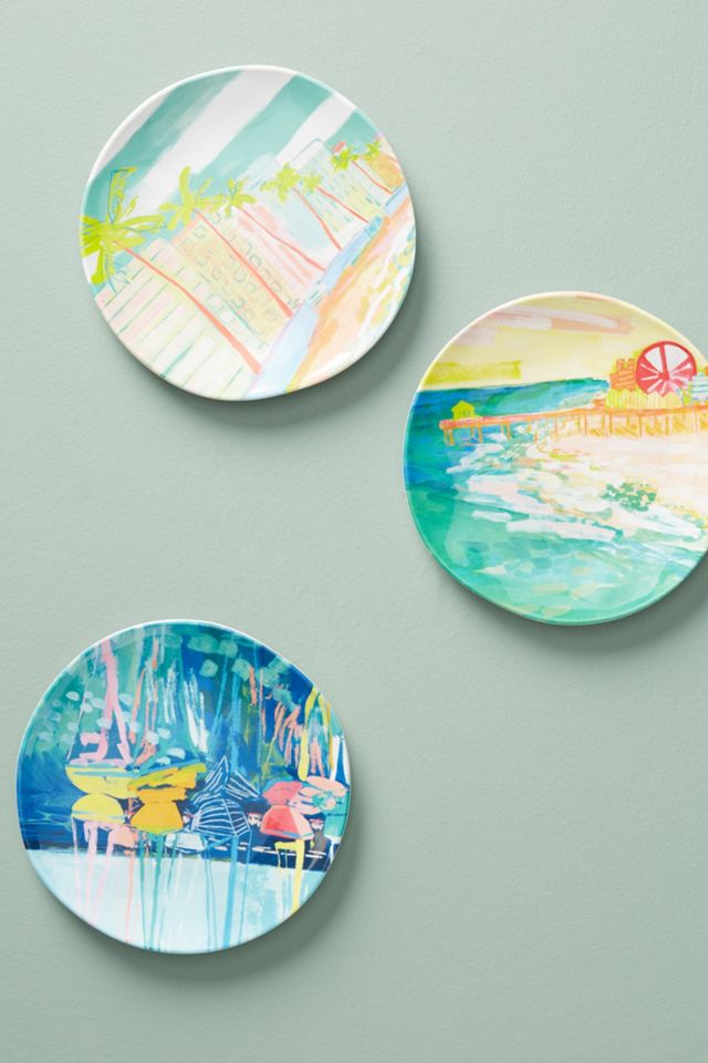 Sunscene Melamine Canape Plates, Set of 6 #1