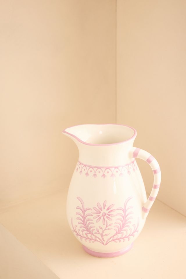Pichet en céramique floral #1