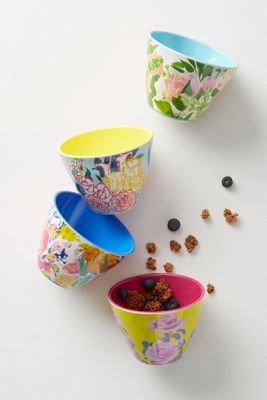 Paint + Petals Melamine Nut Bowls, Set of 4