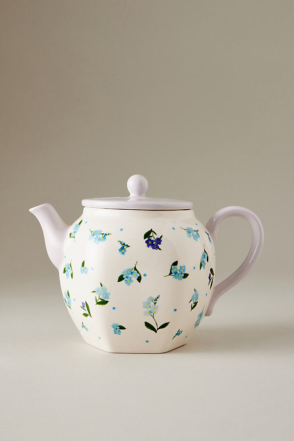 By Anthropologie Pia Floral Teapot
