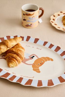 Limpet Store Das Leben ist kurz Croissant-Servierplatte