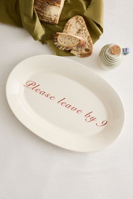 Anna + Nina Please Leave by 9 Serving Platter