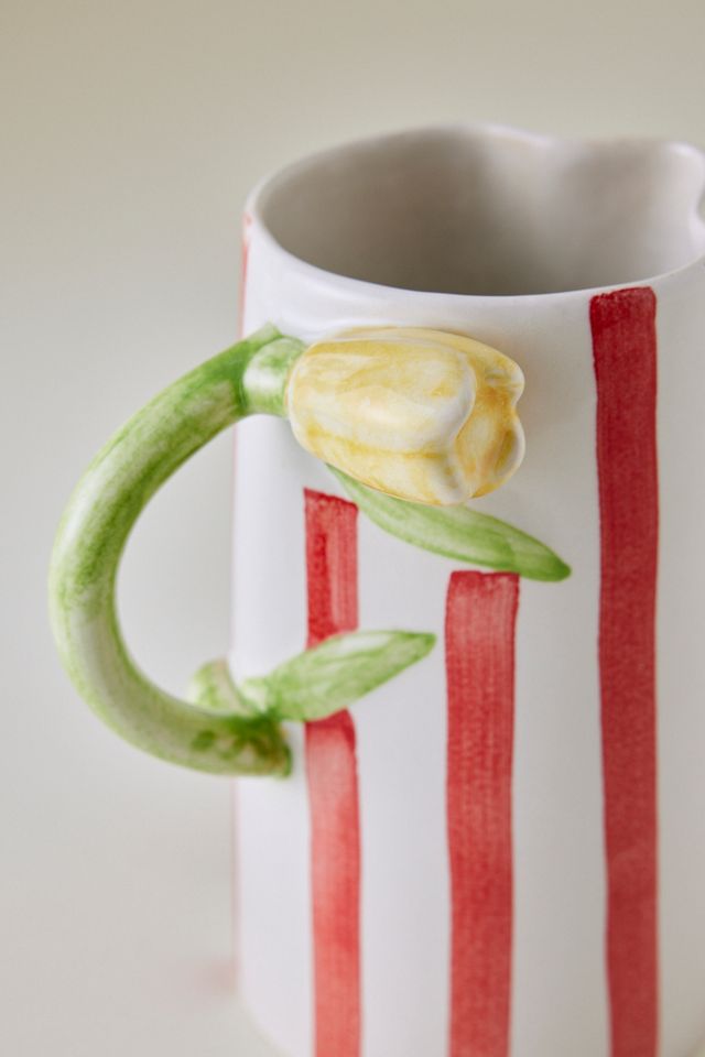 Damson Madder Handpainted Tulip Jug #1