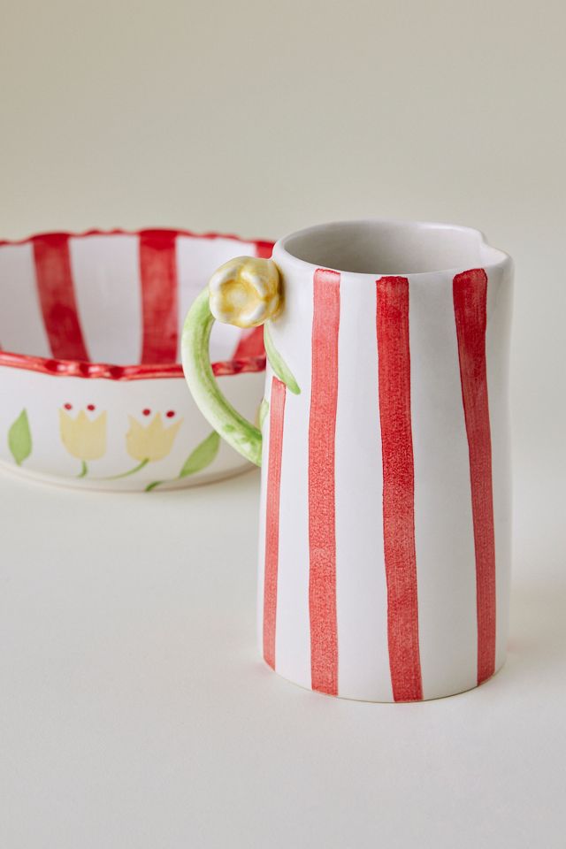 Damson Madder Handpainted Tulip Jug #2