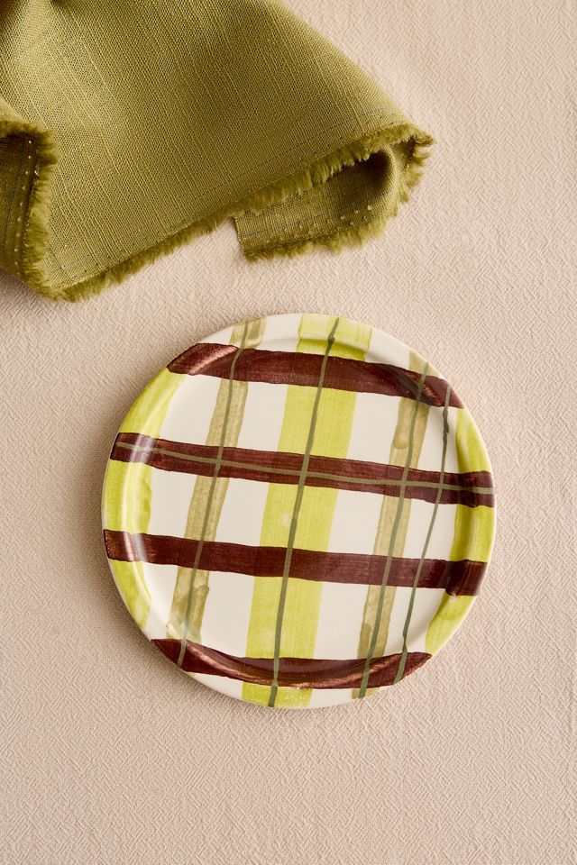 Damson Madder Check Saucer #1