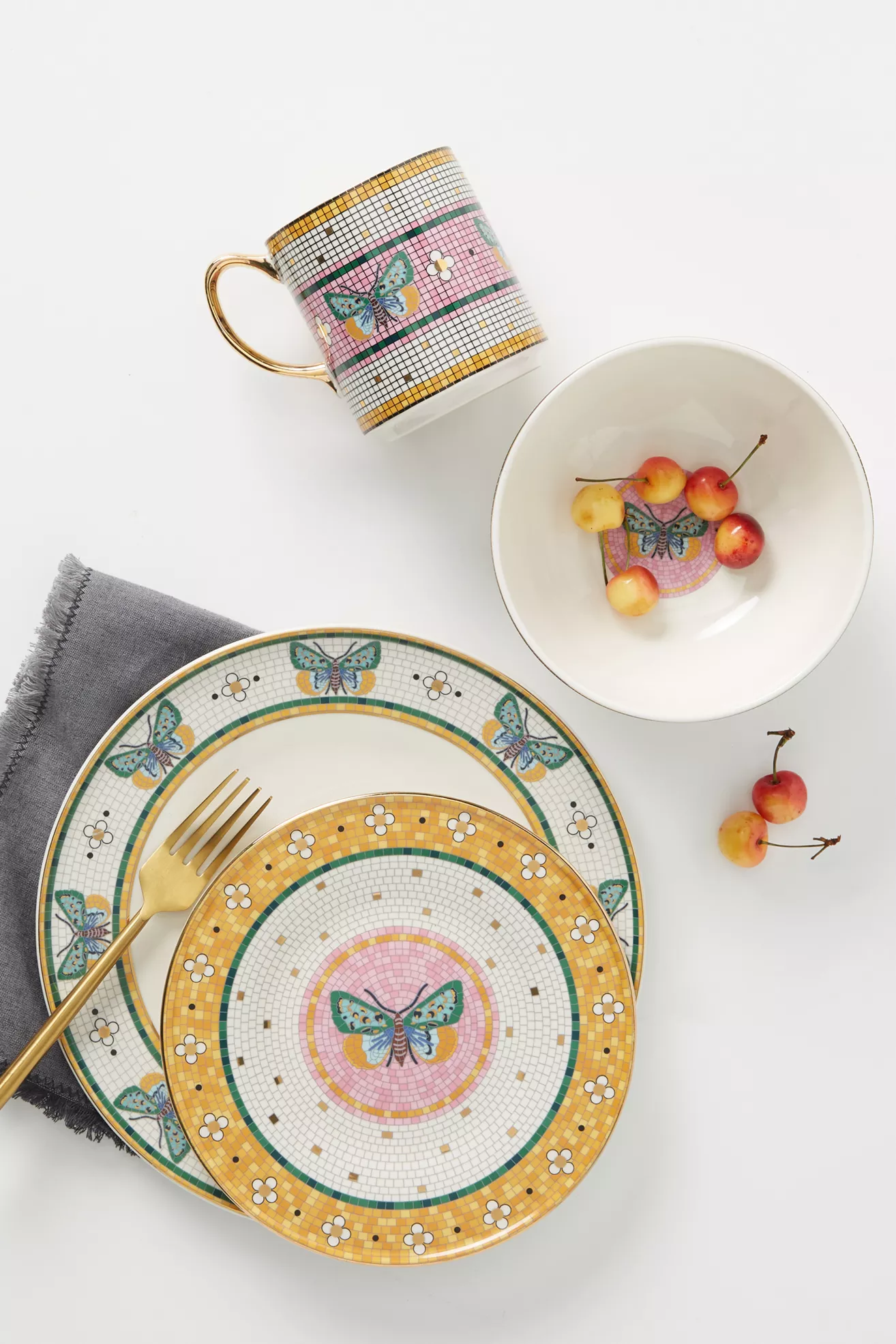 Bistro Tile Stoneware Dessert Plate: Garden Edition - thumbnail 7