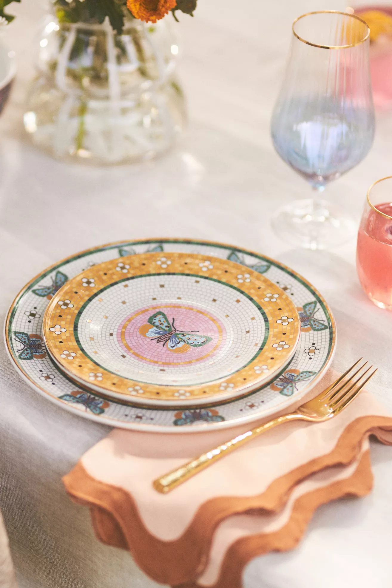 Bistro Tile Stoneware Dessert Plate: Garden Edition - thumbnail 5