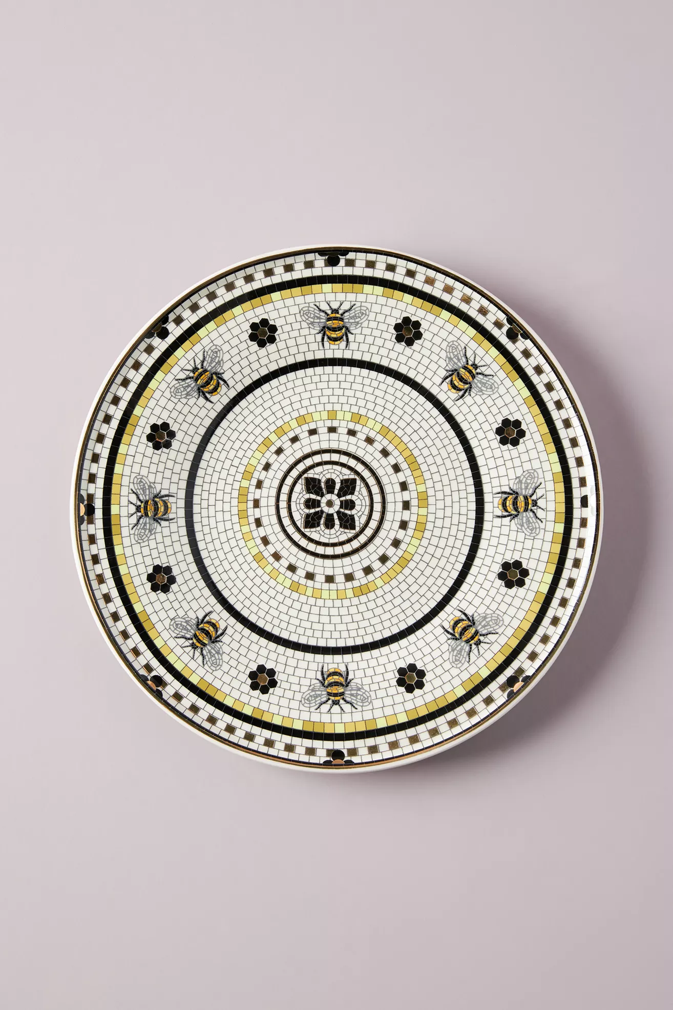 Bistro Tile Stoneware Dessert Plate: Garden Edition