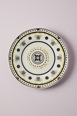 The Bistro Tile Stoneware Dessert Plate: Garden Edition