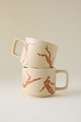 Harlow Steingut Becher, 2er Set