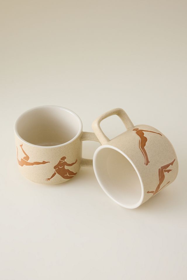 Harlow Steingut Becher, 2er Set #1