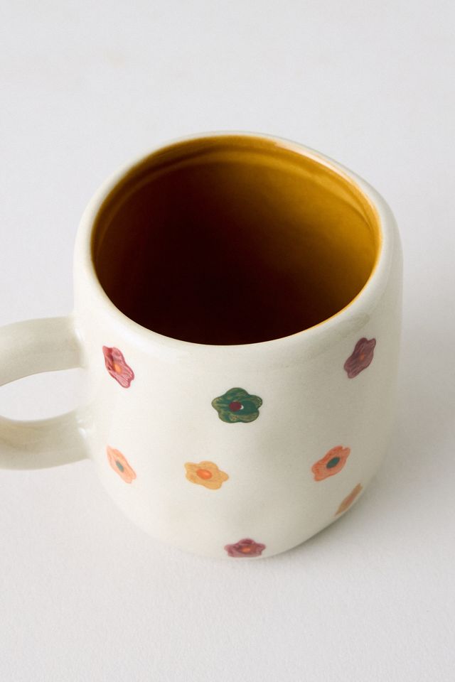 Taza Addy con Flores Pintadas a Mano para Niños #1